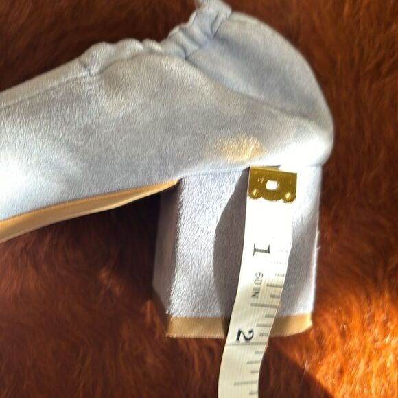 Everlane The Day Heel Blue Suede Italian Leather Shoes Size 8 - Picture 13 of 13
